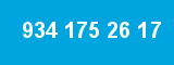 934 175 26 17 934 175 26 17
